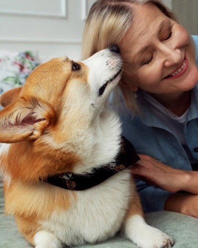 Woman and dog